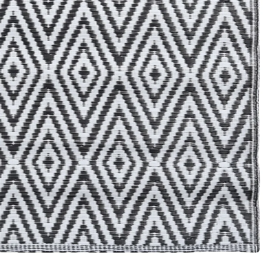 Tapis d'extérieur ARAKIL Blanc et noir 80x150 cm PP - 5