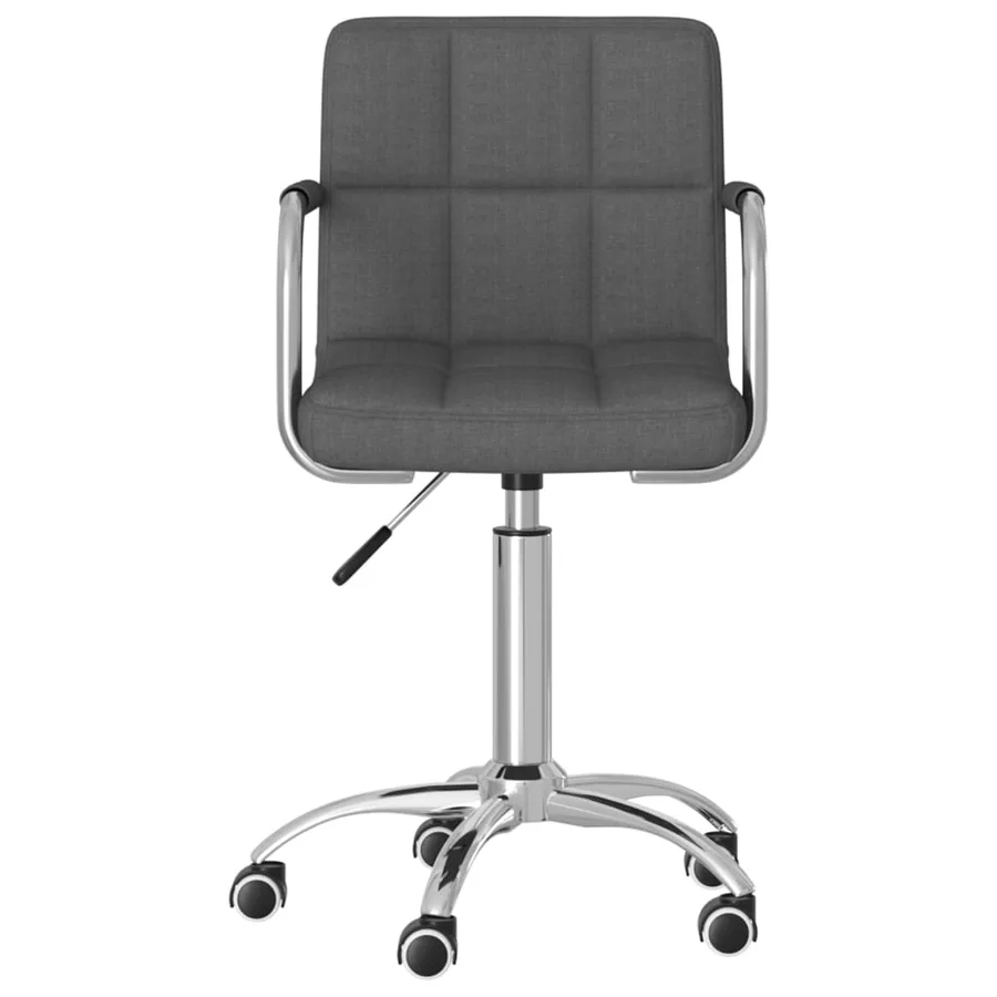 Chaise pivotante de salle à manger Gris foncé Tissu - 2