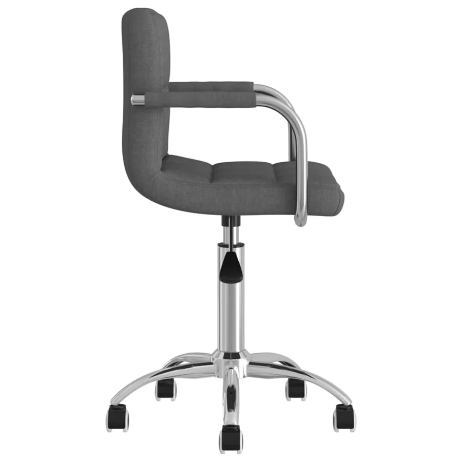 Chaise pivotante de salle à manger Gris foncé Tissu - 3