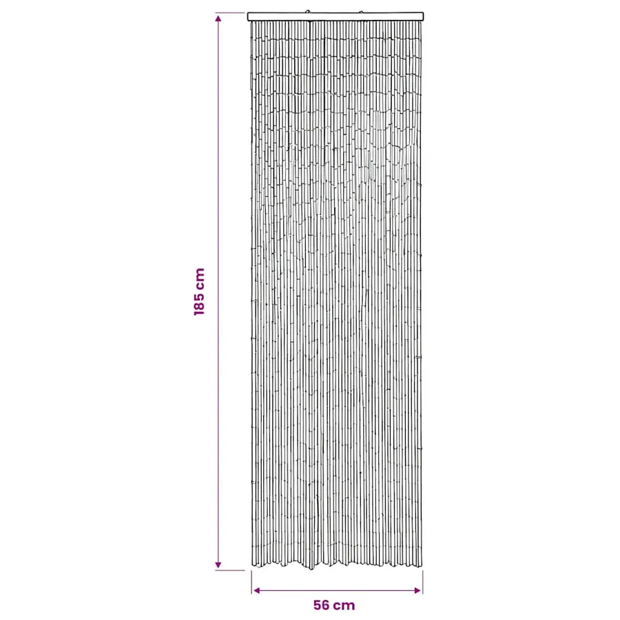Rideau de porte contre insectes Bambou 56 x 185 cm - 5