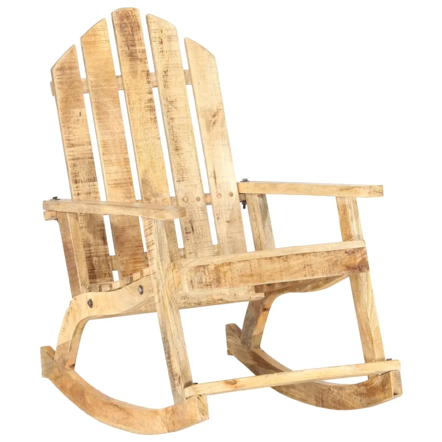 Chaise à bascule de jardin Bois de manguier solide - 10