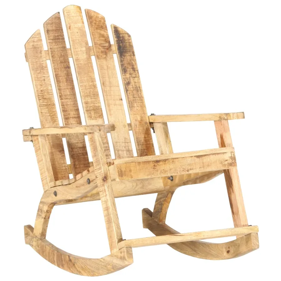 Chaise à bascule de jardin Bois de manguier solide - 11