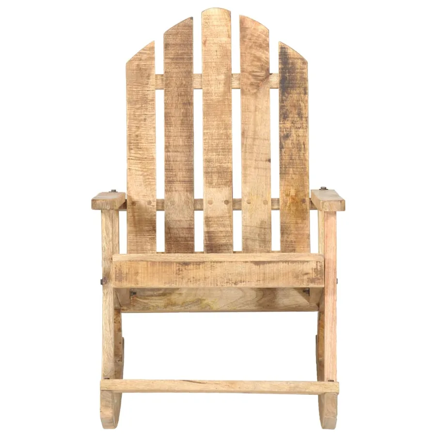 Chaise à bascule de jardin Bois de manguier solide - 2
