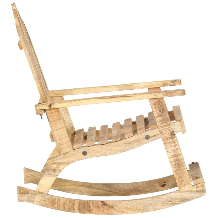 Chaise à bascule de jardin Bois de manguier solide - 3