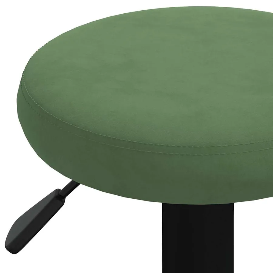 Tabourets de bar lot de 2 vert foncé velours - 7