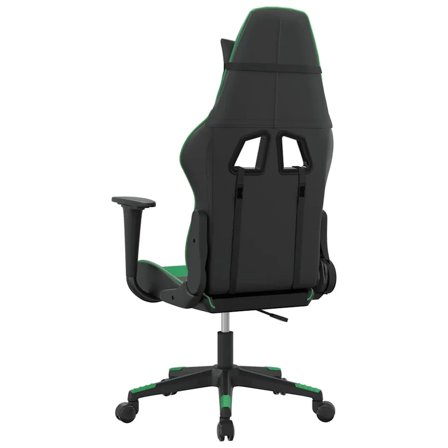 Chaise de jeu Noir et vert Similicuir - 5
