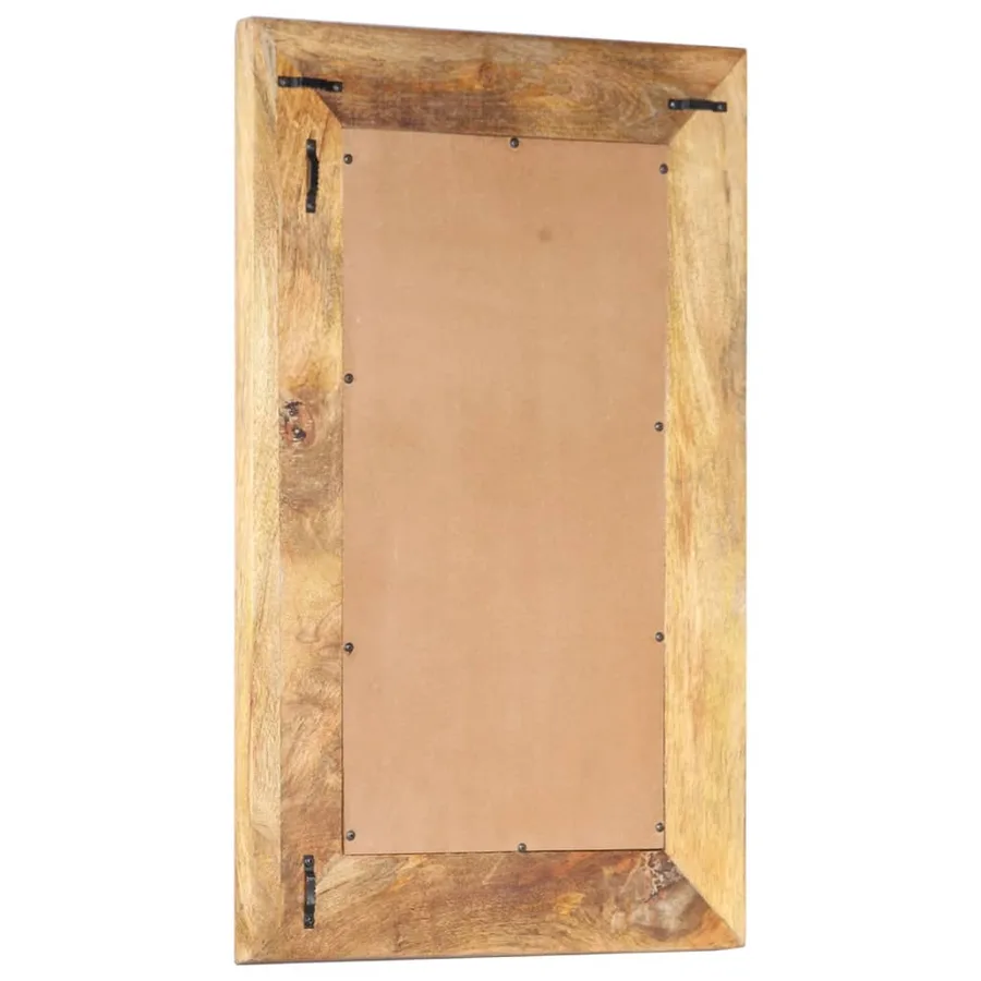 Miroir sculpté à la main 80x50x2,6 cm Bois de manguier solide - 3