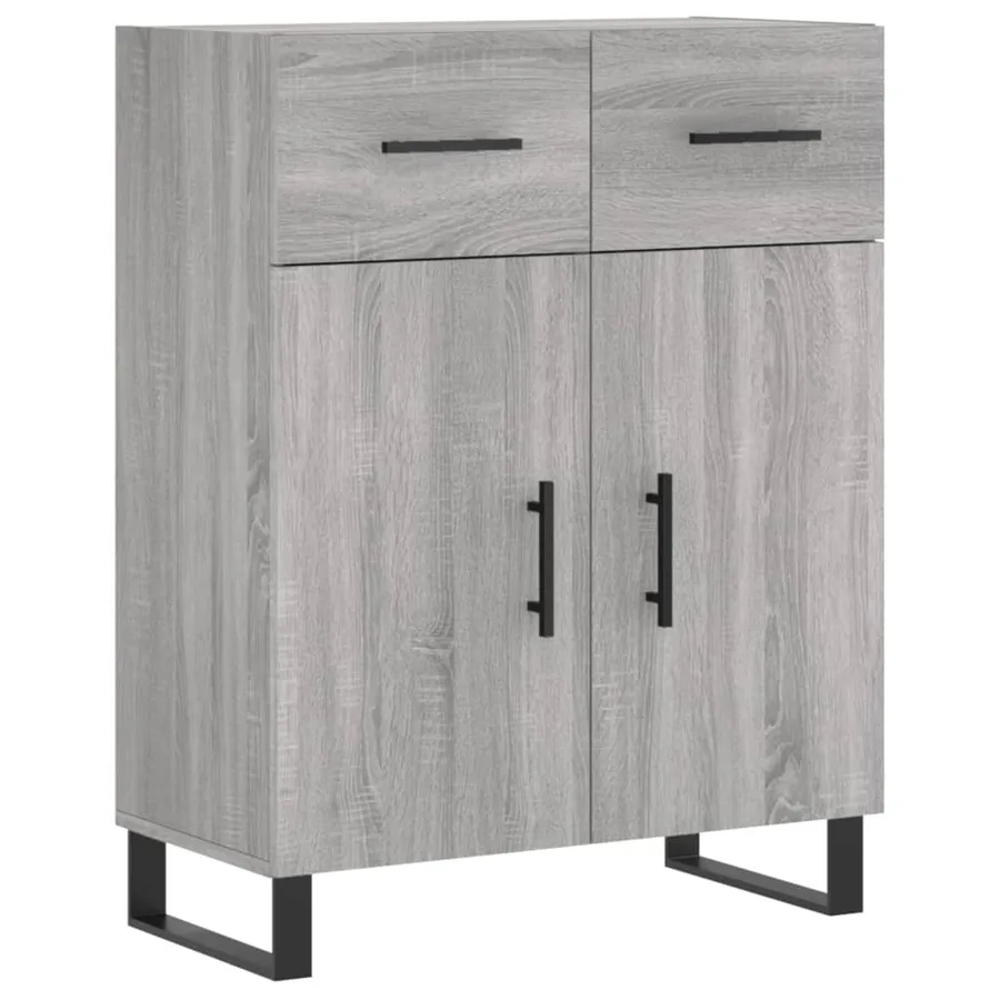 Buffet sonoma gris 69,5x34x90 cm bois d'ingénierie - 2