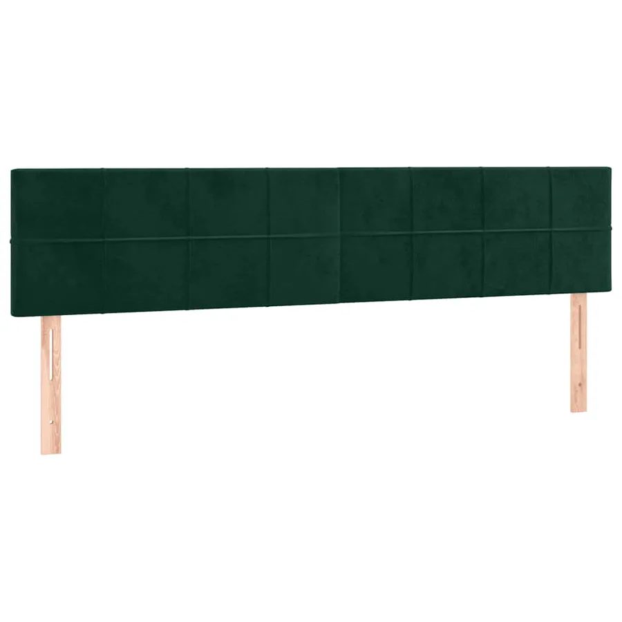 Tête de lit à LED Vert foncé 160x5x78/88 cm Velours - 4