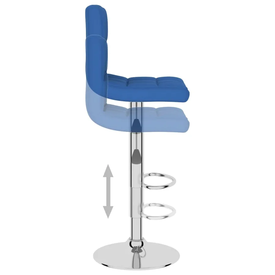 Tabouret de bar Bleu Tissu - 6