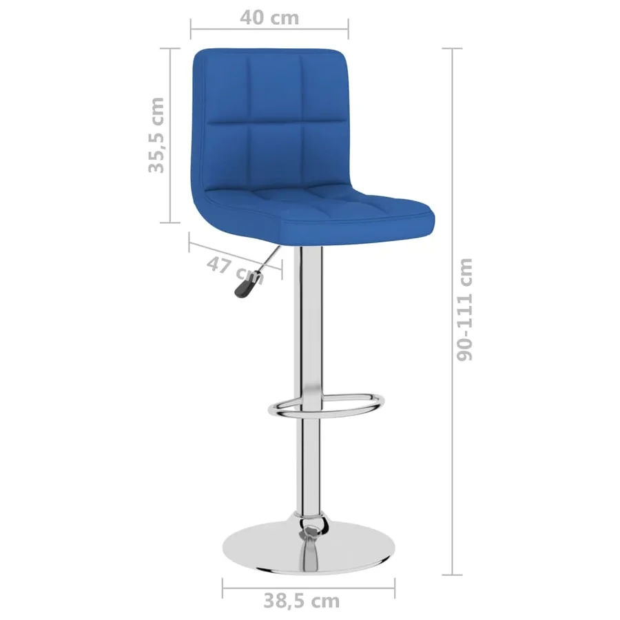 Tabouret de bar Bleu Tissu - 9