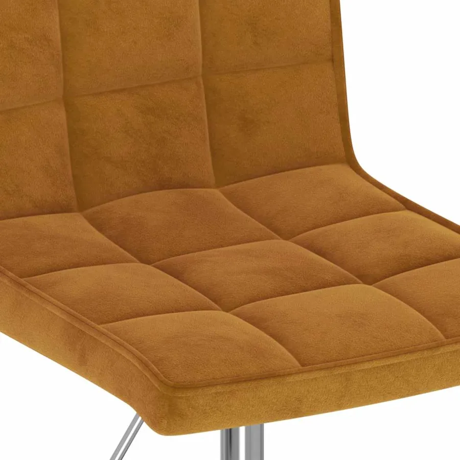 Chaises pivotantes à manger lot de 2 marron velours - 8