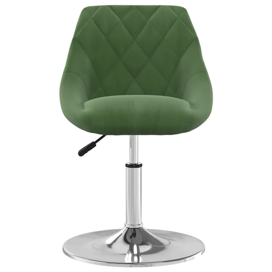Chaises pivotantes à manger lot de 6 Vert foncé Velours - 3