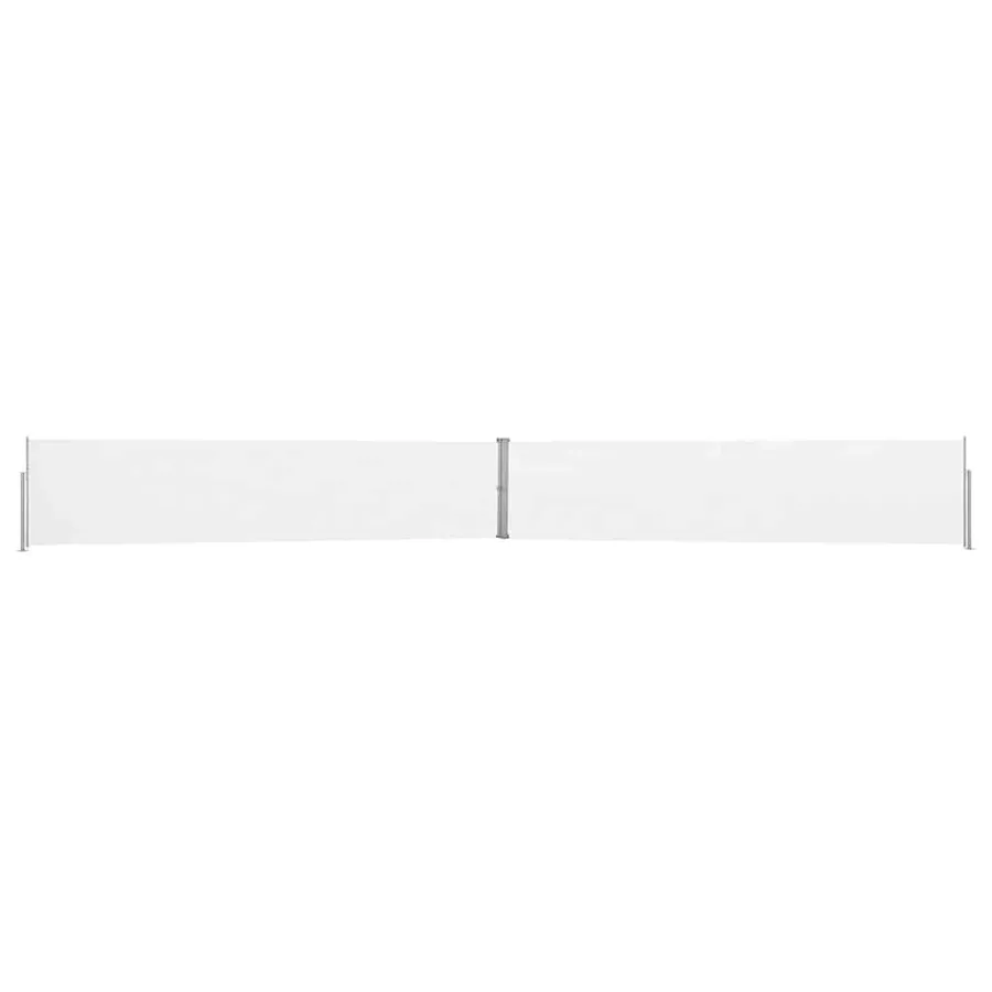 Auvent latéral rétractable de patio 140x1200 cm Crème - 3