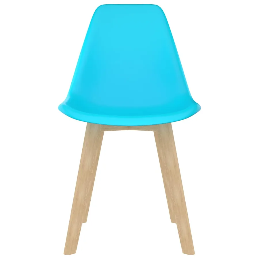 Chaises à manger lot de 6 bleu plastique - 3