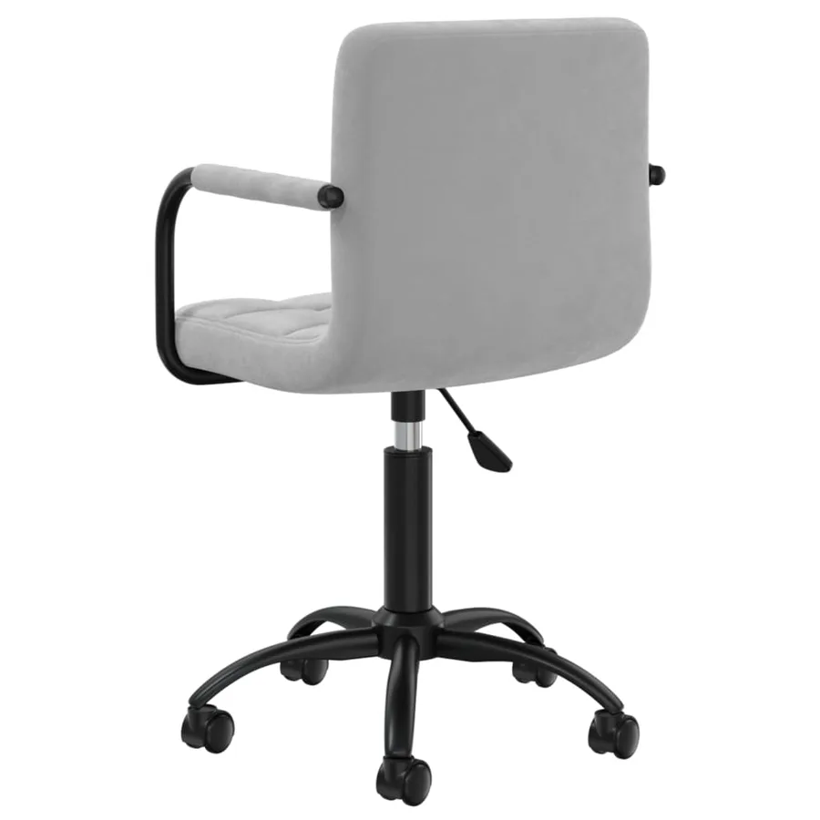 Chaise pivotante de salle à manger Gris clair Velours - 4