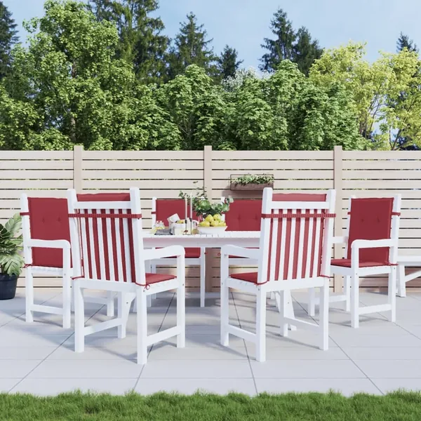 Coussins de chaise de jardin à dossier bas lot de 6
