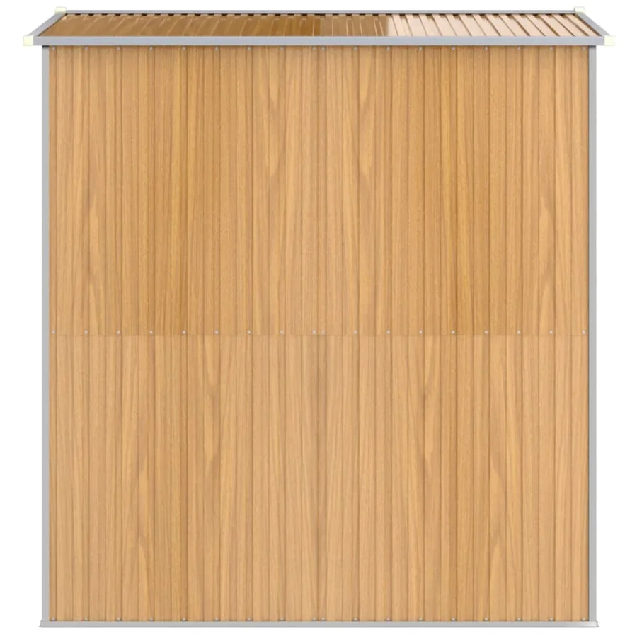Abri de jardin Marron clair 192x191x223 cm Métal galvanisé - 5
