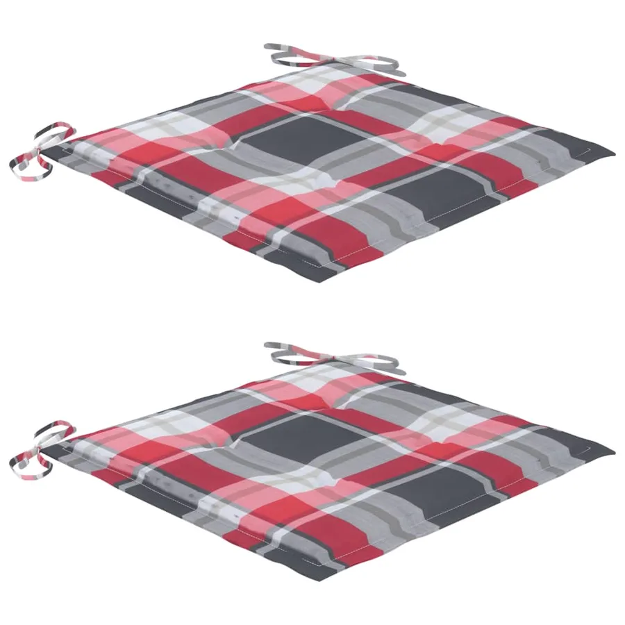 Chaises de jardin avec coussins lot de 2 Acacia solide et acier - 6