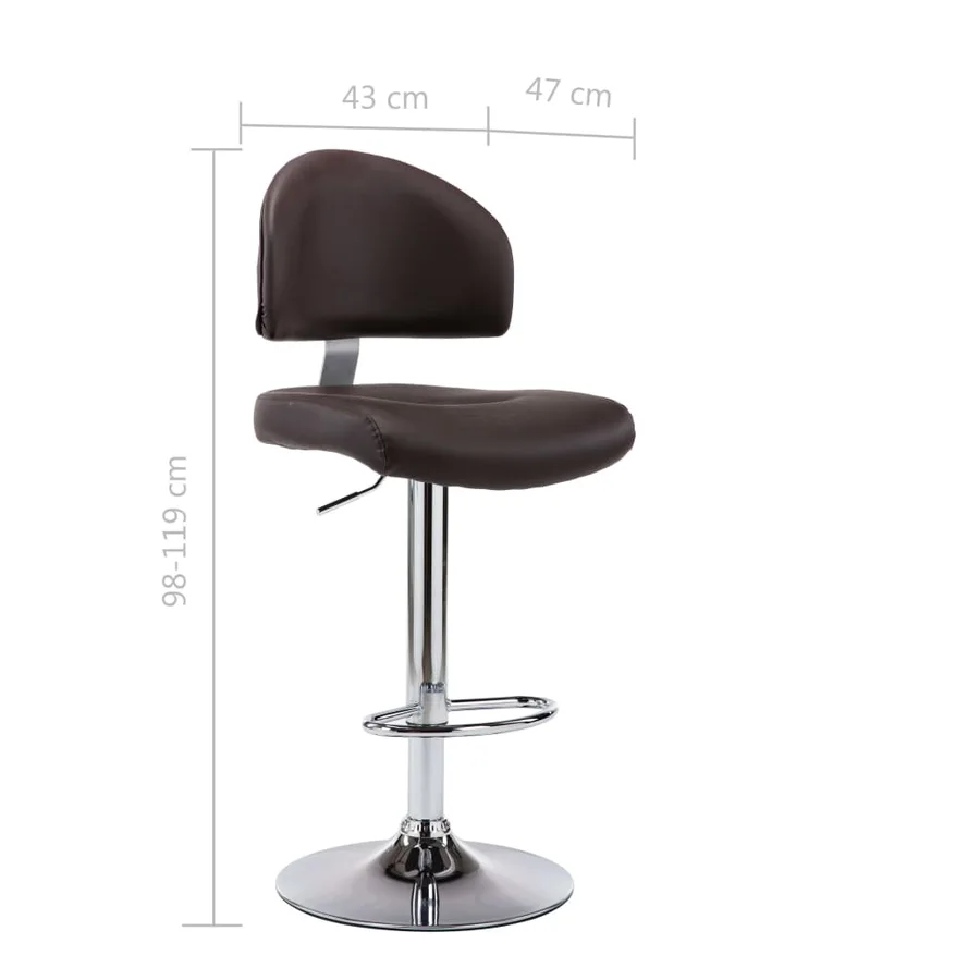 Tabouret de bar Marron Similicuir - 7