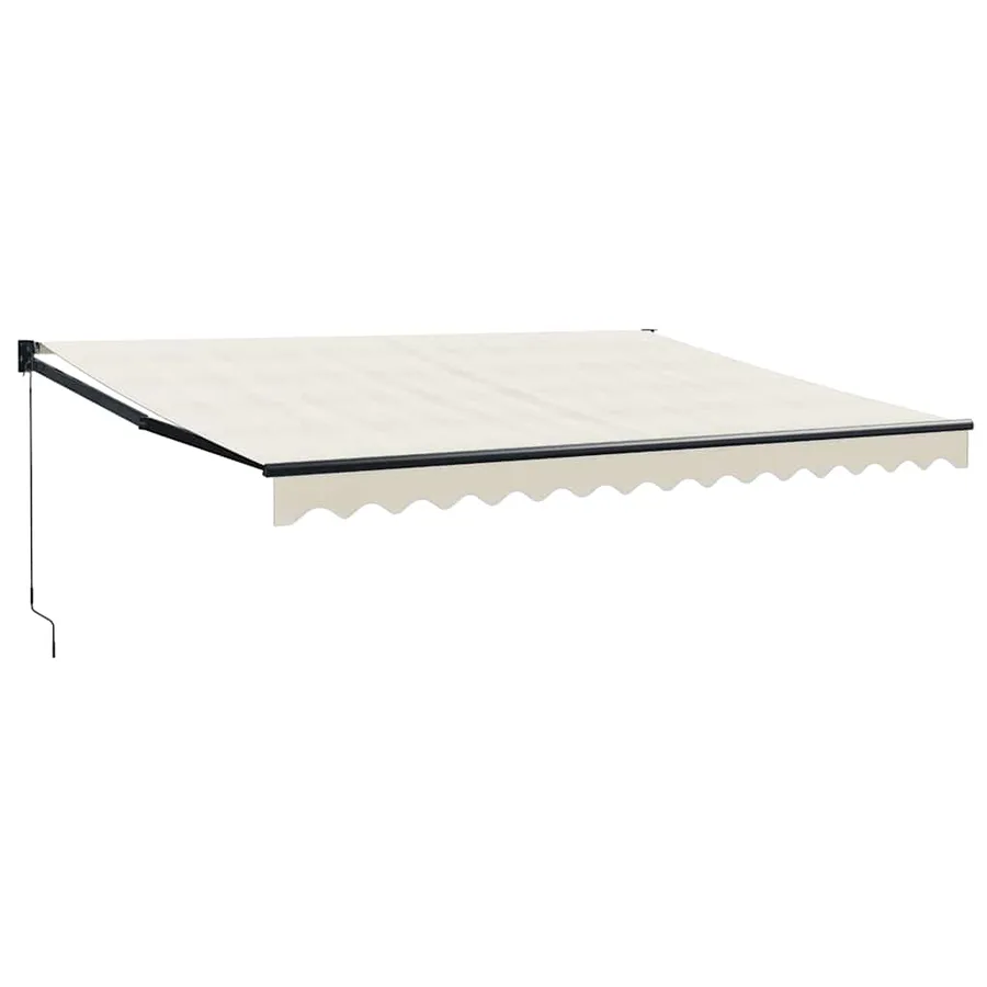 Auvent rétractable crème 4x3 m tissu et aluminium - 2