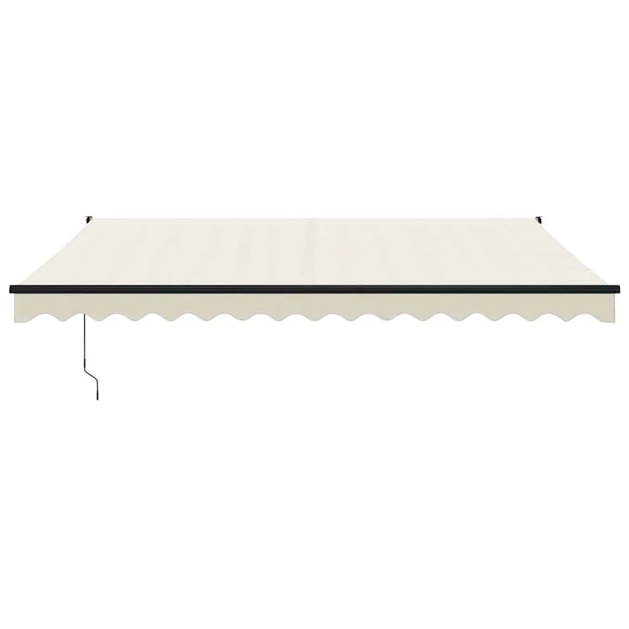 Auvent rétractable crème 4x3 m tissu et aluminium - 3