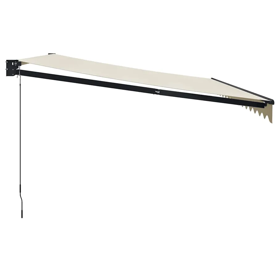 Auvent rétractable crème 4x3 m tissu et aluminium - 4