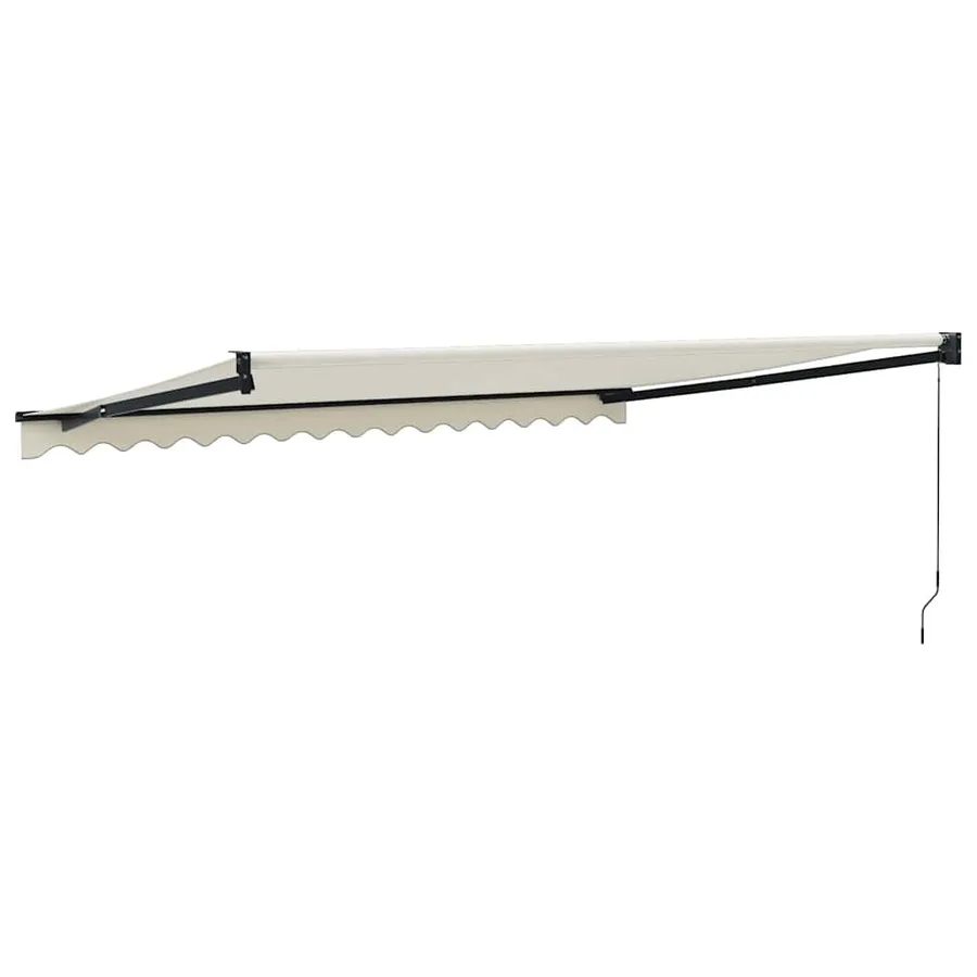 Auvent rétractable crème 4x3 m tissu et aluminium - 5