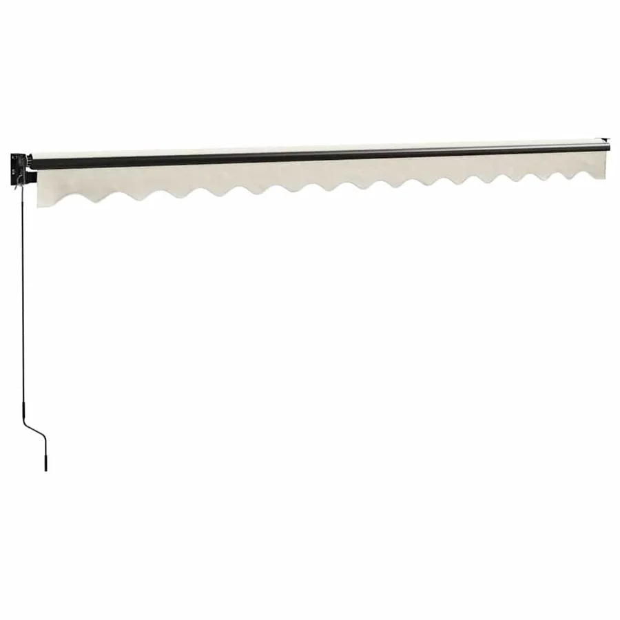 Auvent rétractable crème 4x3 m tissu et aluminium - 6