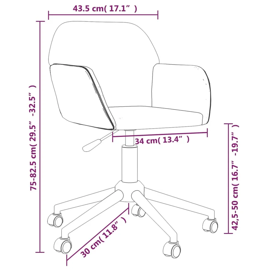 Chaises pivotantes à manger lot de 2 Crème Tissu - 10
