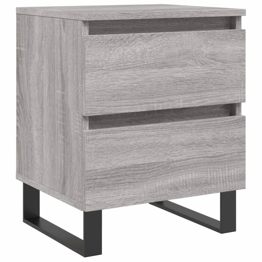 Table de chevet sonoma gris 40x35x50 cm bois d’ingénierie - 2