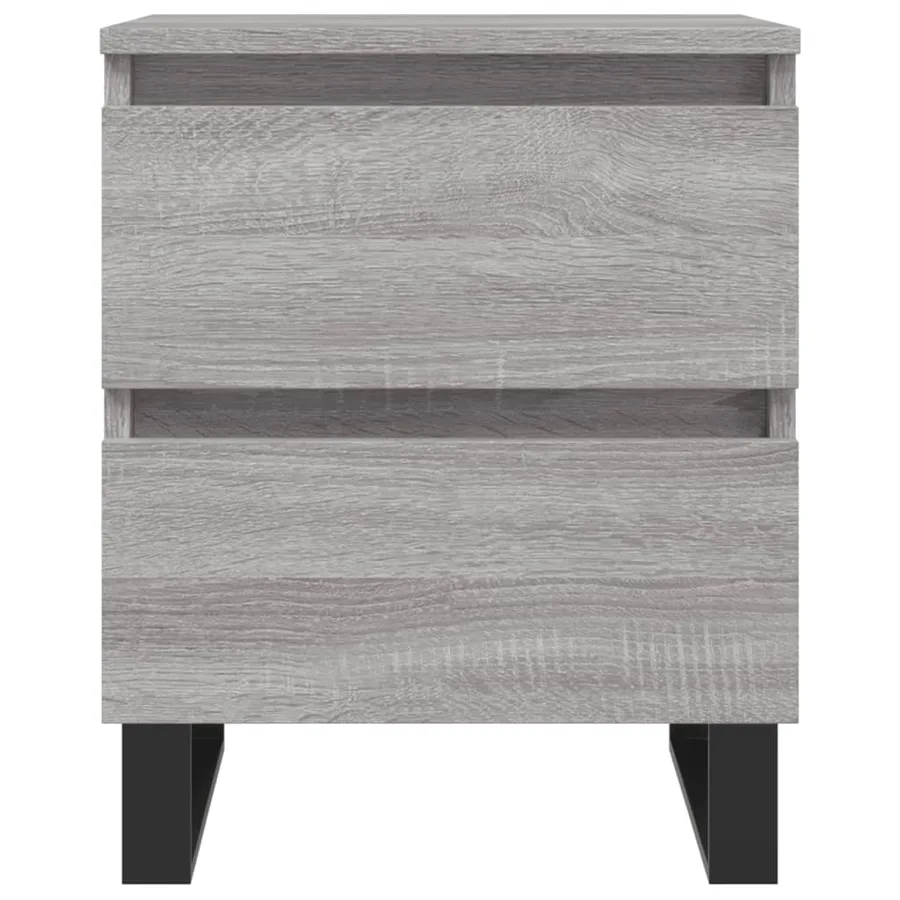 Table de chevet sonoma gris 40x35x50 cm bois d’ingénierie - 5