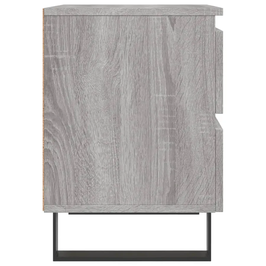 Table de chevet sonoma gris 40x35x50 cm bois d’ingénierie - 7