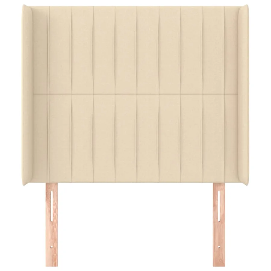 Tête de lit avec oreilles Crème 83x16x118/128 cm Tissu - 3