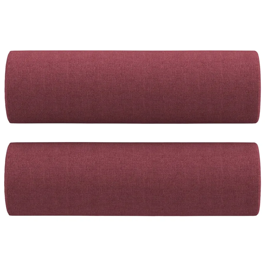 Canapé 2 places avec oreillers bordeaux 140 cm tissu - 5