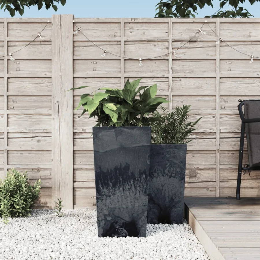 Jardinière et intérieur amovible anthracite 21/49L aspect béton
