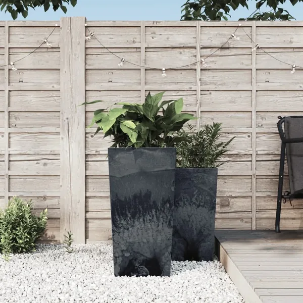 Jardinière et intérieur amovible anthracite 21/49L aspect béton