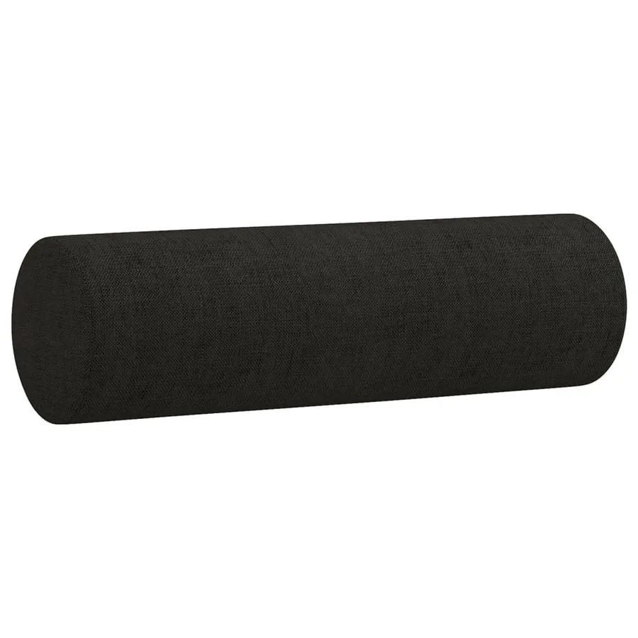 Ensemble de canapés 2 pcs avec coussins noir tissu - 6