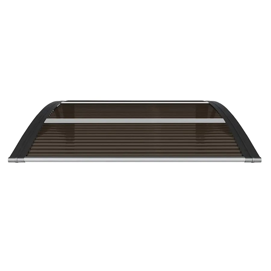Auvent de porte noir 80 x 75 cm en polycarbonate - 4