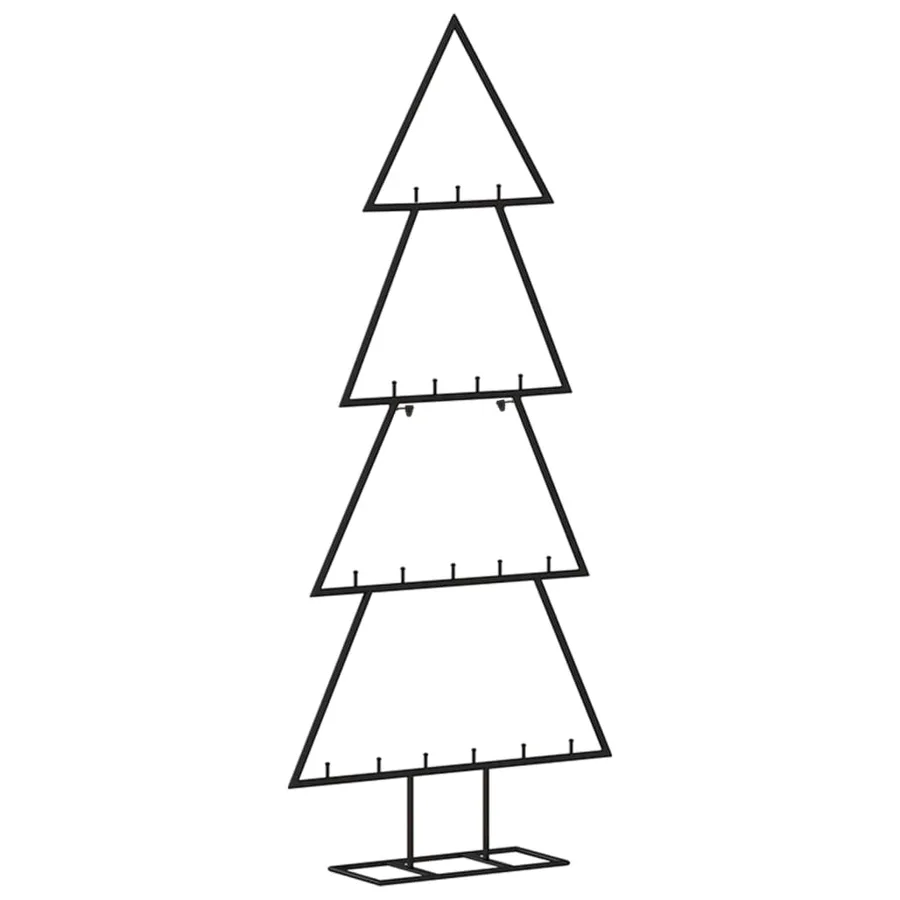 Arbre de Noël en métal pour décoration noir 90 cm - 5