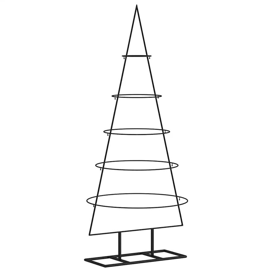 Arbre de Noël en métal pour décoration noir 125 cm - 2