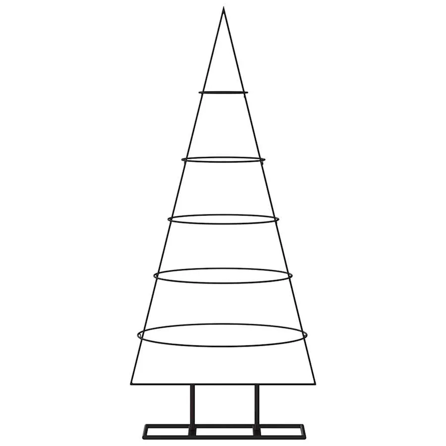 Arbre de Noël en métal pour décoration noir 125 cm - 3