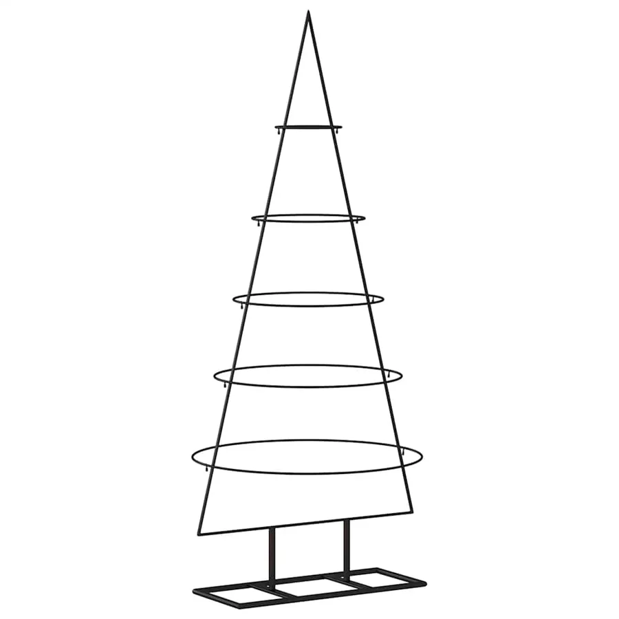 Arbre de Noël en métal pour décoration noir 125 cm - 5