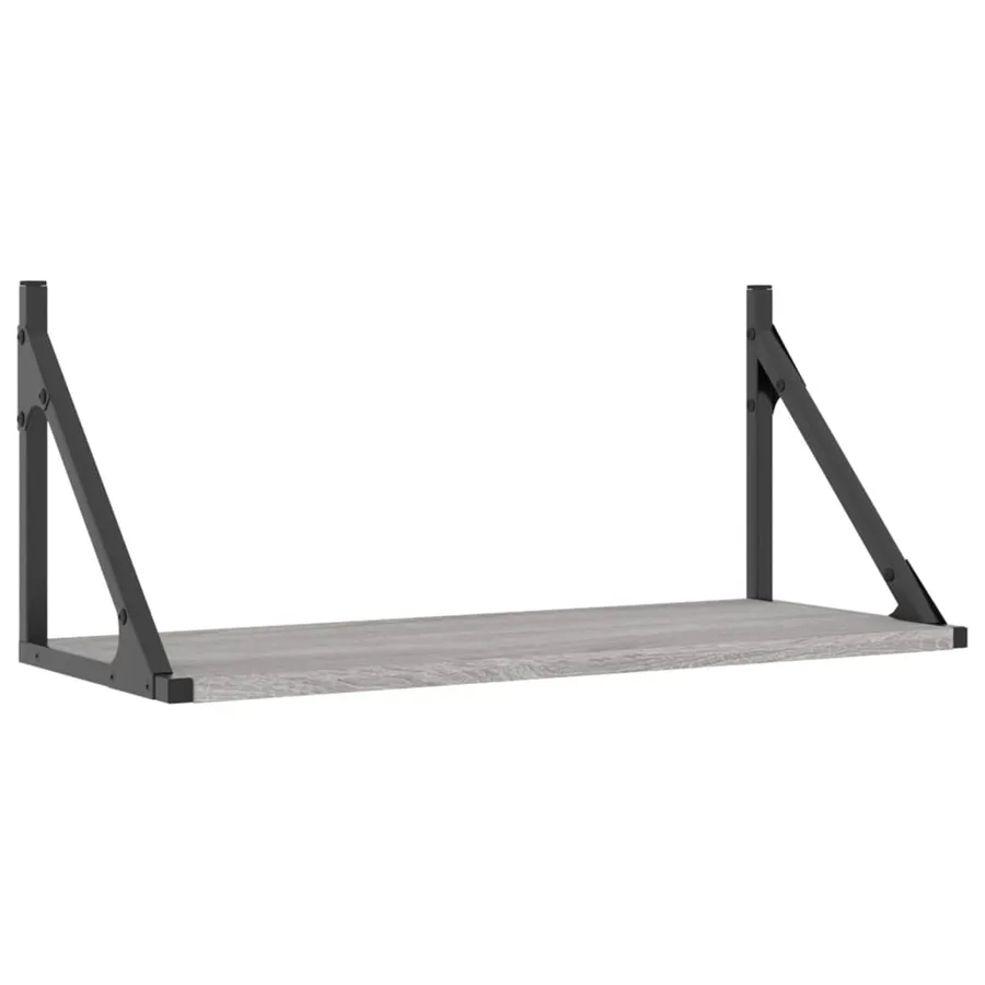 Étagères murales 2pcs sonoma gris 60x25x25,5 cm bois ingénierie - 4