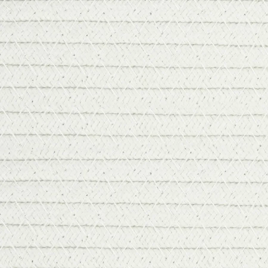 Panier de rangement gris et blanc Ø40x35 cm coton - 8