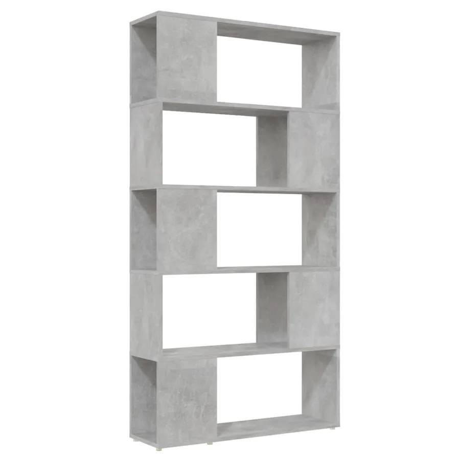 Bibliothèque de séparation Gris béton 80x24x155 cm - 2