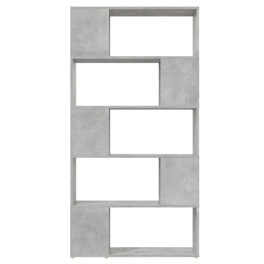 Bibliothèque de séparation Gris béton 80x24x155 cm - 3