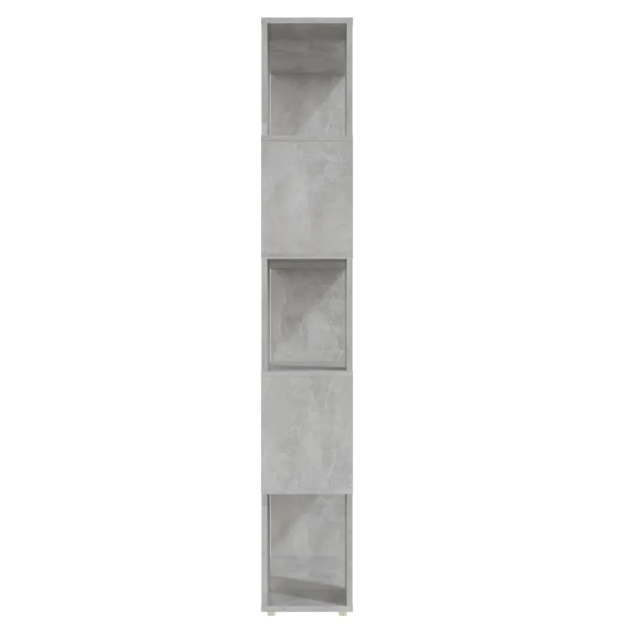 Bibliothèque de séparation Gris béton 80x24x155 cm - 4
