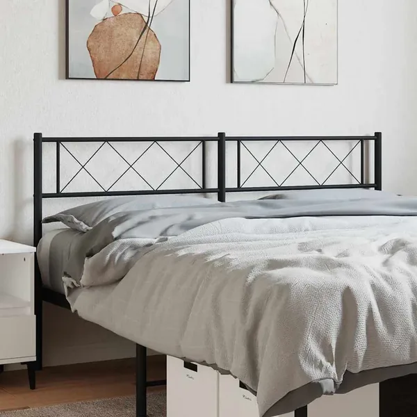 Tête de lit de remplacement métal noir 120 cm