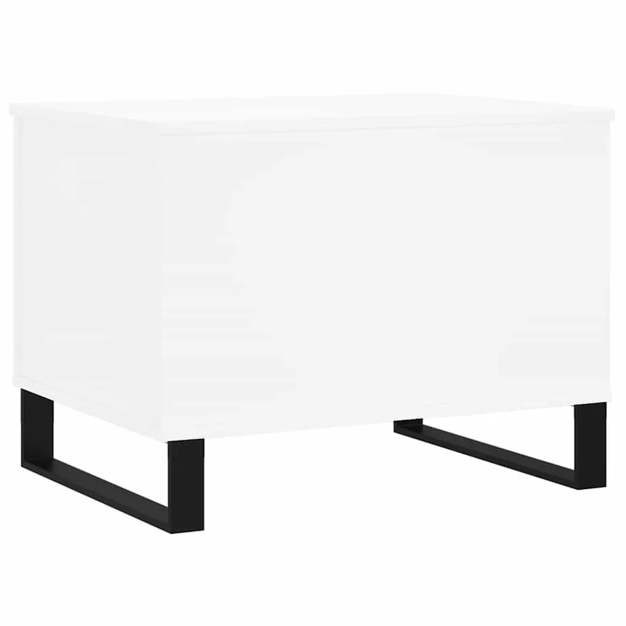 Table basse Blanc 60x44,5x45 cm Bois d'ingénierie - 5